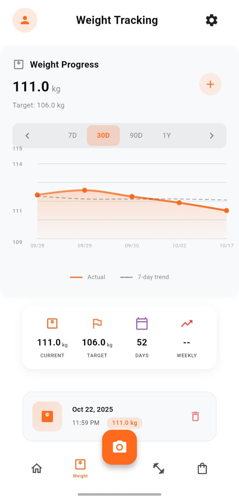 Weight Tracking